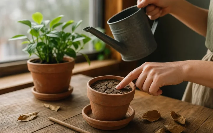 Geef planten nooit automatisch elke dag water