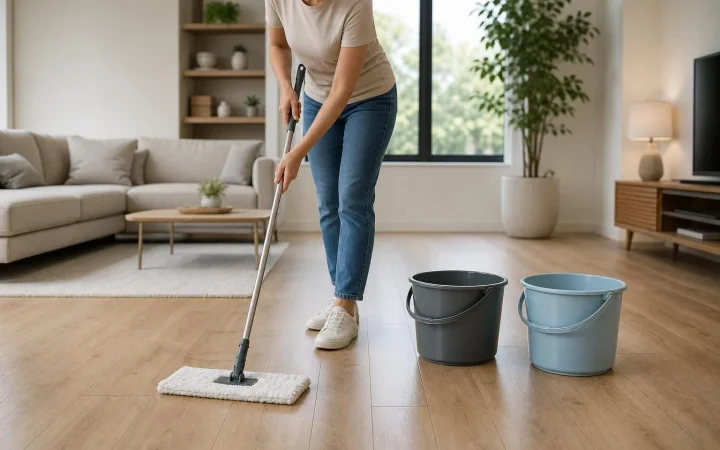 Waarom je vloer plakkerig blijft na het dweilen