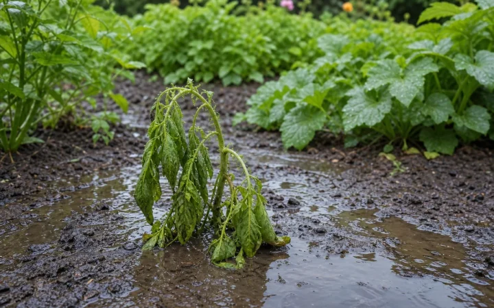 Waarom planten na veel regen toch kunnen verwelken