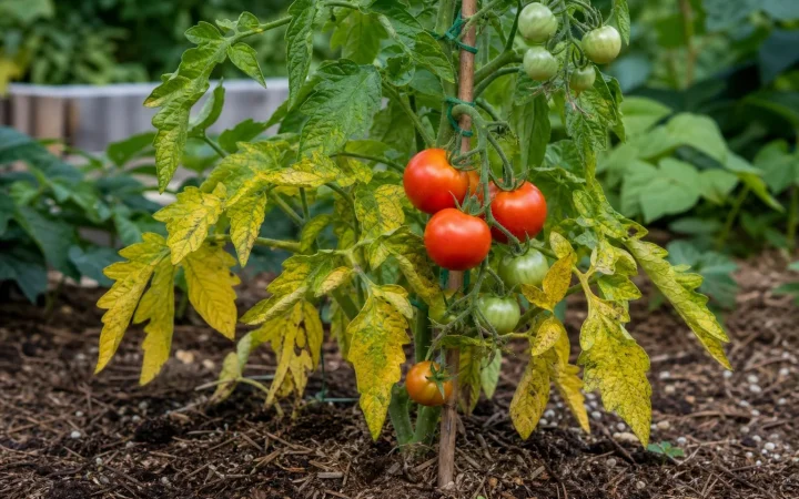 Waarom tomatenplanten onderaan geel blad krijgen
